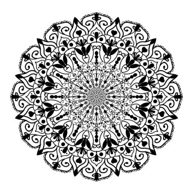 Mandala soyutlama, model, aşk, vintage