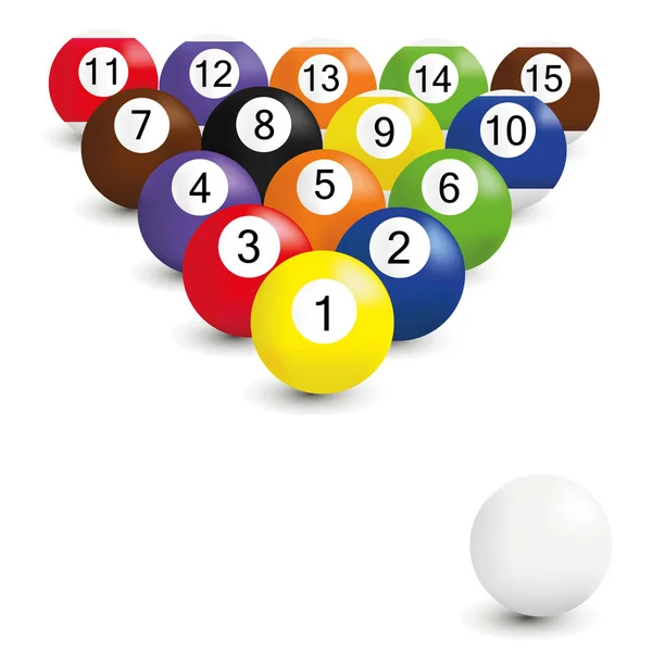 Bilardo topları, numaraları, yeşil renkli,