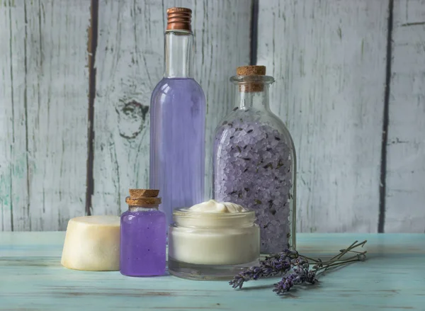 Homemade spa with natural ingredients, Lavender
