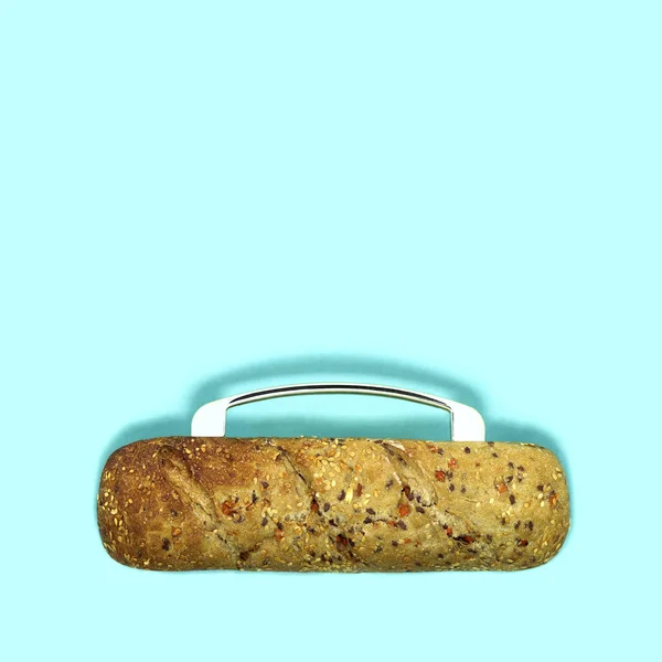 Whole Wheat Bread Flax Sesame Seeds Carrot Slices Bag Useful — Stock Photo, Image