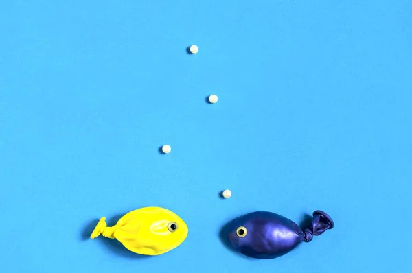 Αστείο ψάρια κατασκευασμένα από μπαλόνια — Φωτογραφία Αρχείου