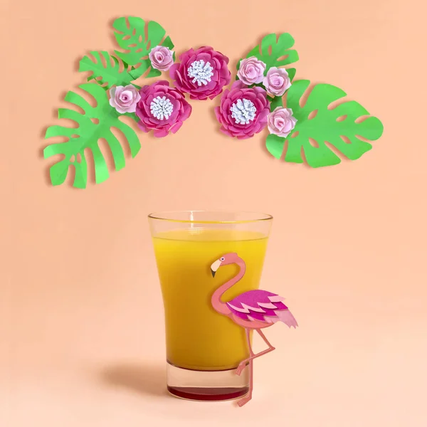 Zumo multifruta en vaso para fiesta tropical — Foto de Stock
