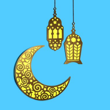 Ramazan için hilal ve asma fenerler 