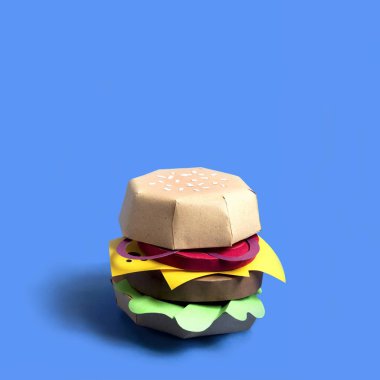 Hamburger kağıttan yapılmış 