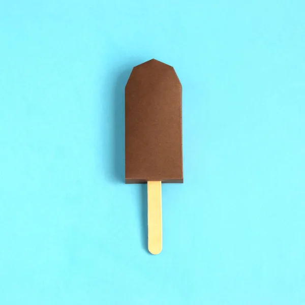 종이로 만든 초콜릿 아이스캔디 — 스톡 사진