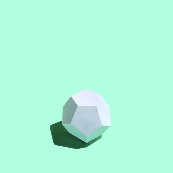 Papel dodecaedro blanco en sol brillante —  Fotos de Stock