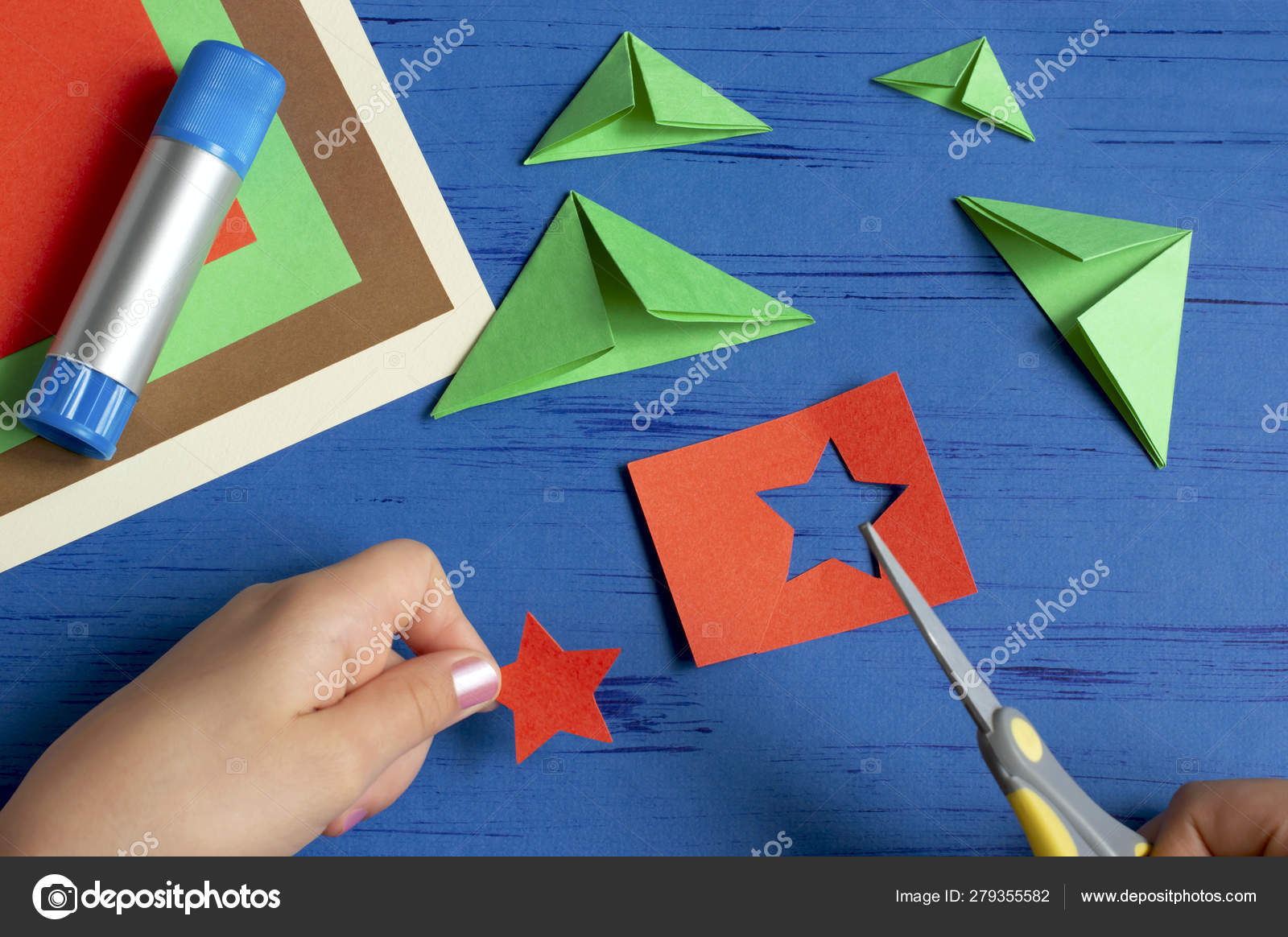 How To Make Christmas Card With Christmas Tree Step 6