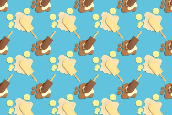 Kağıt dondurma ile renkli arka plan 