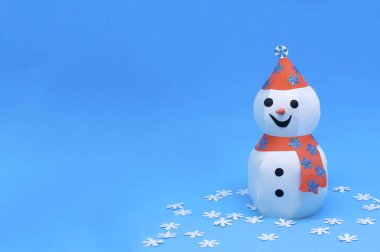 Noel dekor için 3d kağıt kardan adam 