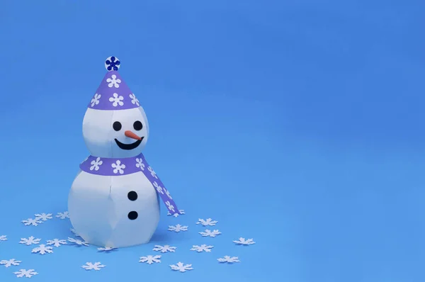 3d muñecos de nieve de papel para la decoración de Navidad — Foto de Stock