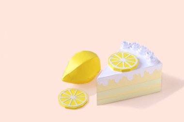 Kağıt limonlu kek parçası 
