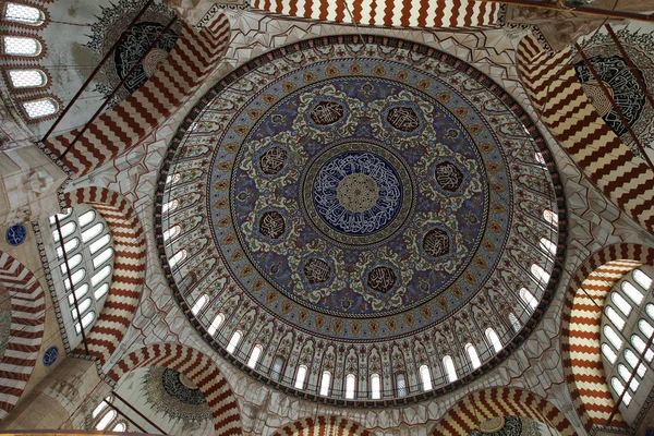 The ceiling of the Selimiye Mosque (camii) at Edirne in northern Turkey. The mosque was commissioned by Sultan Selim ll and built between 1569 and 1575.