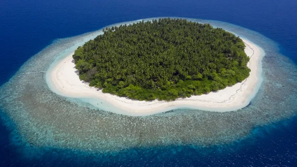 Îles Tropicales Atolls Tirer Depuis Drone Des Eaux Turquoises Pures — Photo