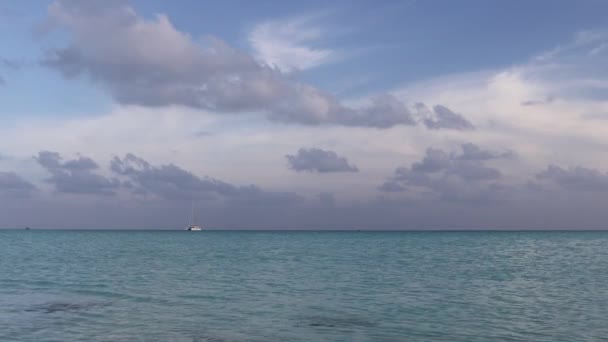 Islas Tropicales Atolones Aguas Turquesas Puras Del Océano Arena Coral — Vídeos de Stock