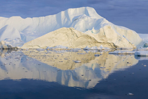 Nature and landscapes of polar zones of our planet.Travel on the scientific vessel among ices. Studying of a phenomenon of global warming. Ices and icebergs of unusual forms and colors.