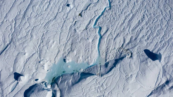 Flug Über Eisberge Und Schießen Auf Eis Aus Kurzer Entfernung — Stockfoto