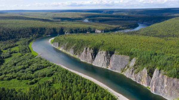 Urais Subpolares Territórios Norte Rússia Natureza Intacta Limpo Água Potável Imagem De Stock