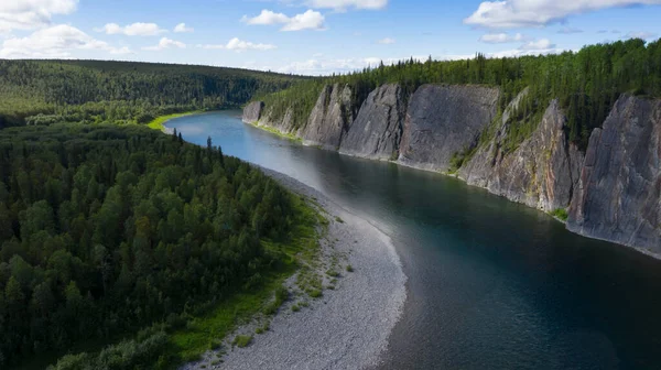 Urais Subpolares Territórios Norte Rússia Natureza Intacta Limpo Água Potável Fotografia De Stock