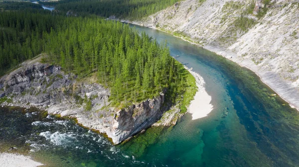 Urais Subpolares Territórios Norte Rússia Natureza Intacta Limpo Água Potável Imagens De Bancos De Imagens