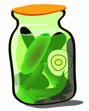 bir kavanozda gevrek salatalık turşusu