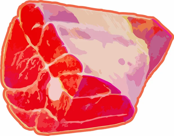 Jamón Cerdo Picante Sabroso — Vector de stock