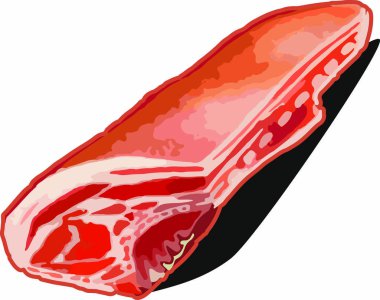  Kemik kabuklu pirzola için domuz eti.