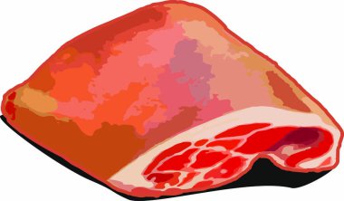  Kıyma ve et suyu için domuz jambonu.