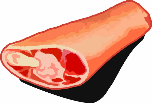 Jarret Porc Pour Bouillon Remplissage — Image vectorielle