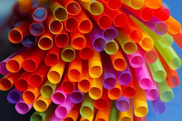 Abstract close-up colorful straw for background — Stock Photo, Image