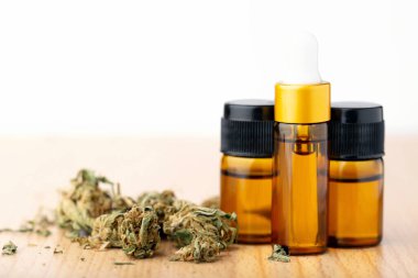 Kenevir yağı CBD. Kenevir tıbbi marihuana konsepti