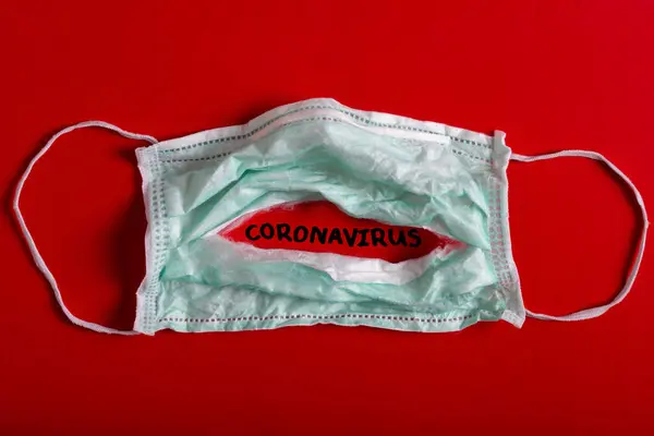 Novel Coronavirus 2019 Ncov Wuhan Vírus Koncepció Sebészeti Maszk Védő — Stock Fotó