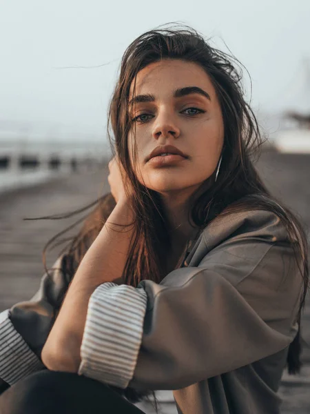 Retrato Uma Menina Bonita — Fotografia de Stock