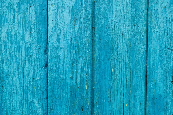 Tablones pintados de madera vieja cyan vertical — Foto de Stock