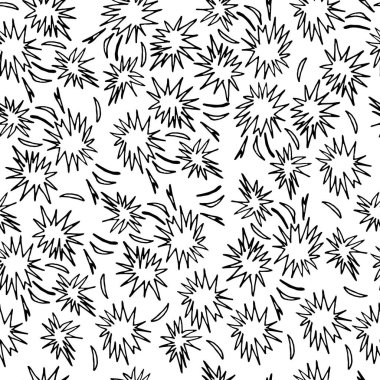 Noktalı şekiller, şekiller, hatlar, kağıt tasarımı, kumaş, iç mekan gibi soyut elementlerin kusursuz deseni. raster kopyası