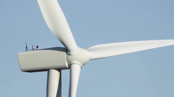 Ветряная Электростанция Недалеко Элленсбурга Штат Вашингтон Ясный Осенний День — стоковое видео