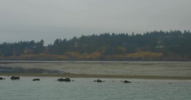 Puget Sound tempolu yolculuğuna bir bulutlu sonbahar sabahı