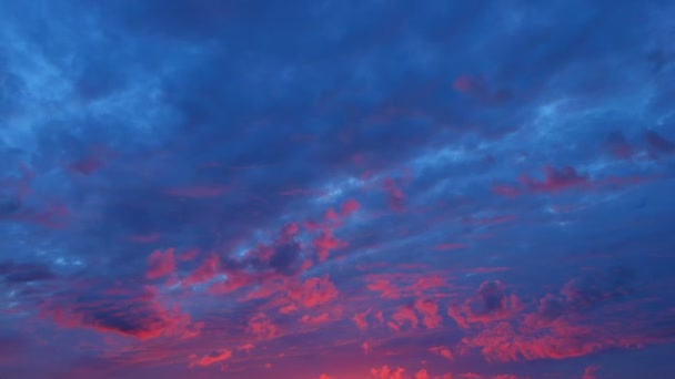 Timelapse Strzał Wschód Słońca Rano Przez Chmury — Wideo stockowe