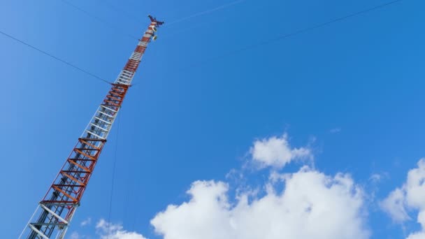 Disparo Estación Base Comunicación Celular Móvil — Vídeos de Stock