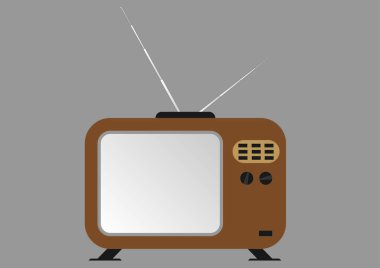 eski tv vektör görüntüsü