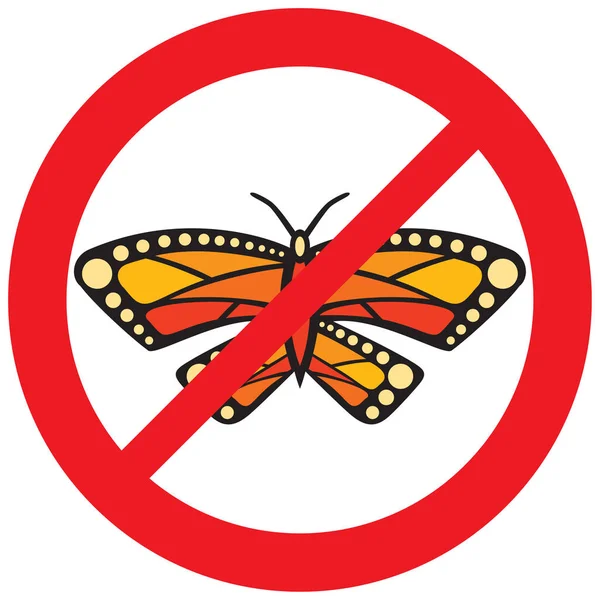 Pas Illustration Vectorielle Signe Papillon — Image vectorielle
