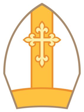 Bishop Mitre (Miter) vector illustration  clipart