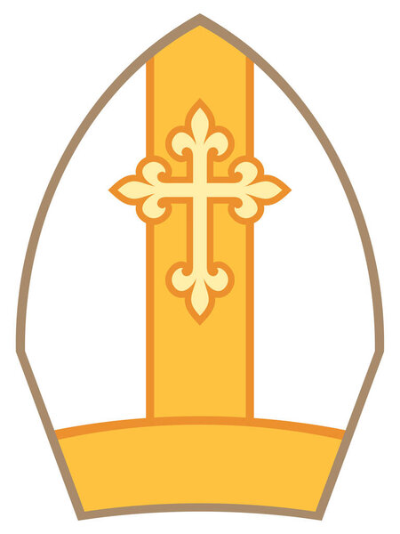 Bishop Mitre (Miter) vector illustration 