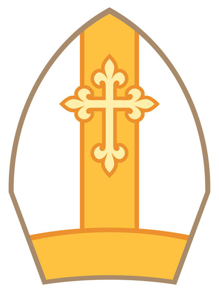 Векторная иллюстрация епископа Митра
 