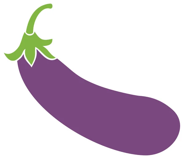 Aubergine Plantaardige Vector Pictogram — Stockvector