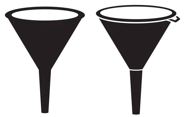 Illustration Funnel Plastic Funnel Transferring Liquid — Stock Vector