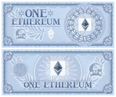 Bir Ethereum soyut banknot