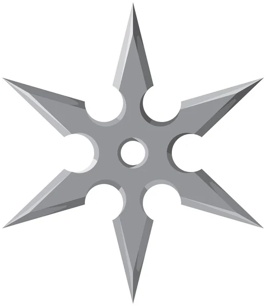 Illustrazione Vettoriale Shuriken Stella Ninja — Vettoriale Stock