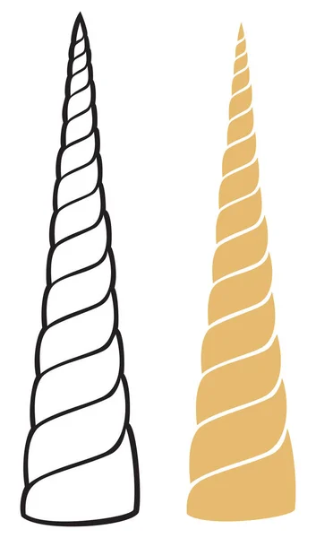 ユニコーンの角のベクトル図 — ストックベクタ