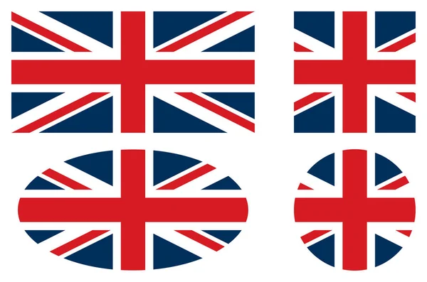 Ícones Vetor Bandeira Reino Unido — Vetor de Stock