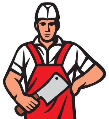 kasap illüstrasyon (vektör tasarımı)